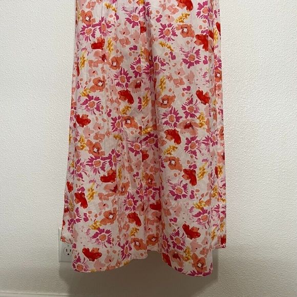 CHLOE + RENE Size Large Sun Dress Maxi Cutout Short Sleeve Floral Multi - NEW - Picture 3 of 16